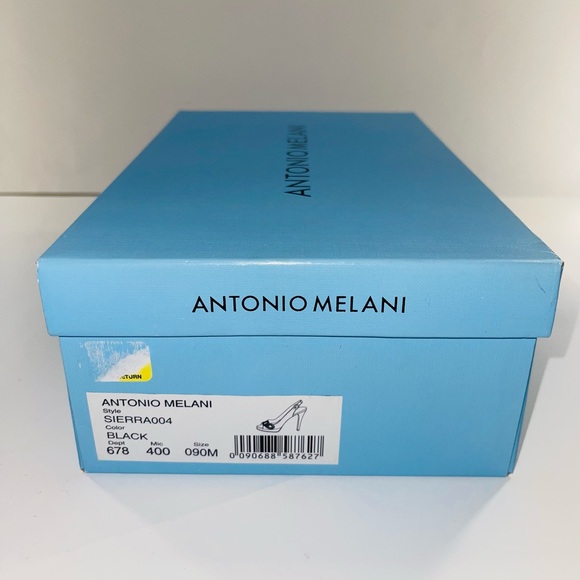 ANTONIO MELANI SIERRA EMBELLISHED PEEP TOE HEELS SIZE 9 - Picture 6 of 6